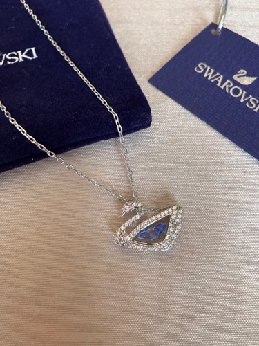 Swarovski blue swan necklace - swarovski,