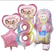 Set 5pcs Gaming Age Number Kids Gaming Helium Balloon Foil Party Decoration