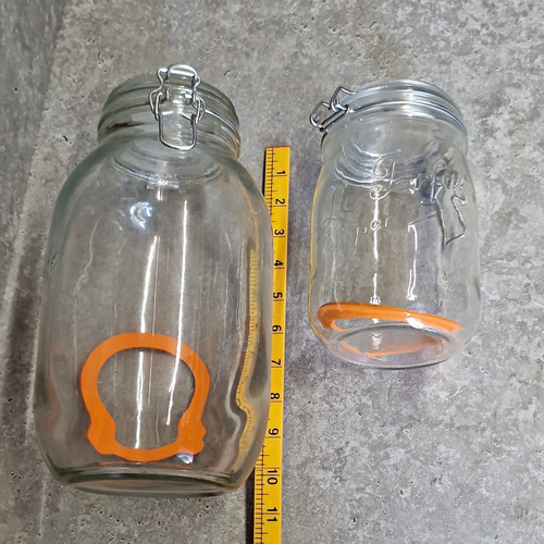 Pair glass clip top - pair,