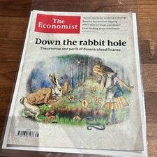 The Economist Magazine Down The Rabbit Hole Crypto Bitcoin Sept 2021 VERY RARE!