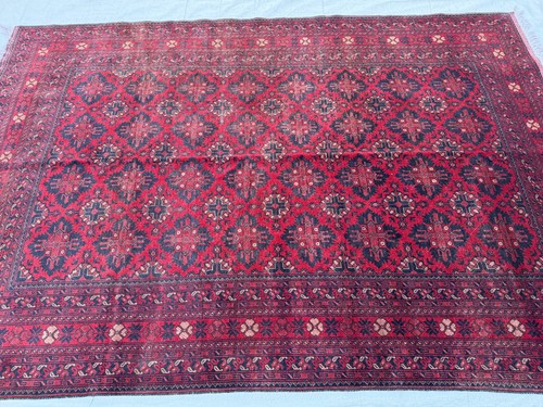 Vintage geometric afghan - geometric,