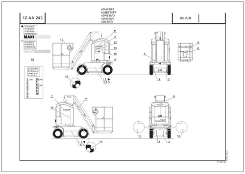 Manitou vjr parts catalog - manitou, 80