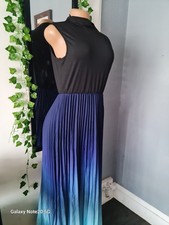 Unbranded Women's High Neck Ombre Dress Size Large. 54L Long Sleeves