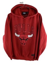 PRIMARK NBA Chicago Bulls Red Hoodie size XS Womens Oversized Jumper Casual