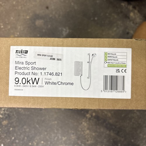 Mira sport electric shower 9kw - mira,