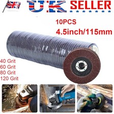 115mm Flap Discs Sanding 40/60/80/120 Grit Angle Grinding Wheels Discs Pads 10PC