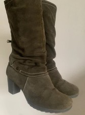 AEROS Khaki Suede Calf boots 4