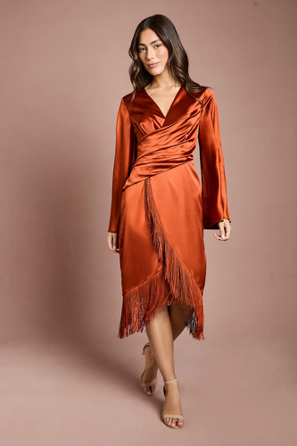 Coast rust wrap dress - coast,
