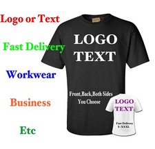 Custom Printed T shirts Personalised S-XXX:L Text Logo Business Workwear Event