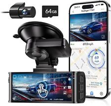 REDTIGER F7NT Dash Camera 4K Front and Rear, Touch Screen 3.18", Free 64GB Card