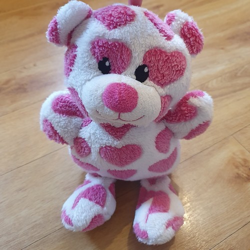 Clintons teddy bear pink heart - pink,