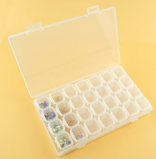 28 Compartment Plastic Jewelry Craft Storage Box Case Beads Container Organizer