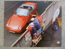 1995 Porsche 968 Cabriolet Showroom Advertising Poster RARE!! Awesome Frameable