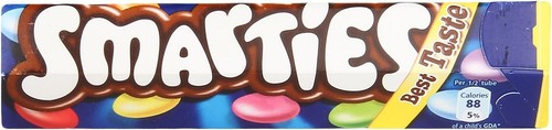 Smarties chocolate hexatube - hexatube, 12