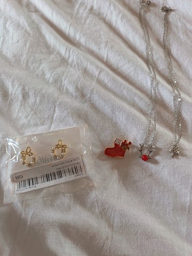 Christmas themed jewellery set - christmas,