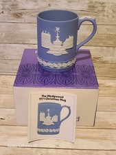 Wedgwood 1971 Christmas Tankard – Piccadilly Circus – Blue Jasperware – Boxed...