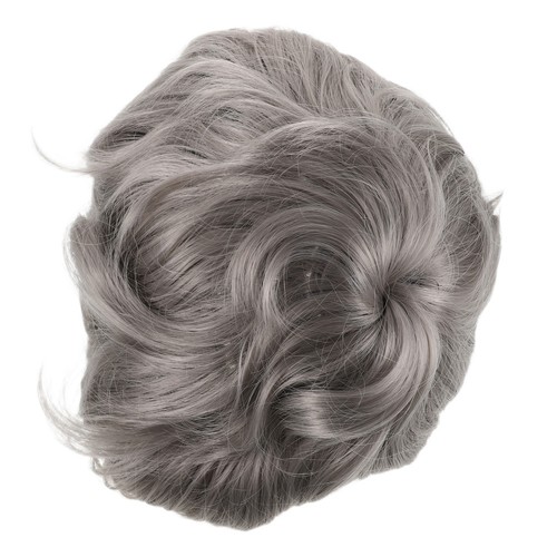 Durable short curly grey wig - short,