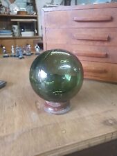 Vintage Original Green Glass Float  Buoy Fishermans Ball