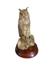 VINTAGE BRASS OWL ORNAMENT ON