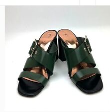 Ted Baker Womens Green slide Buckle adjustable Straps Block Heel size 6