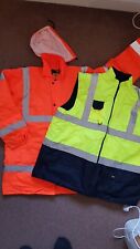 HI VIZ JACKET COAT AND BODYWARMER 4XL 5XL 6XL WORKWEAR 