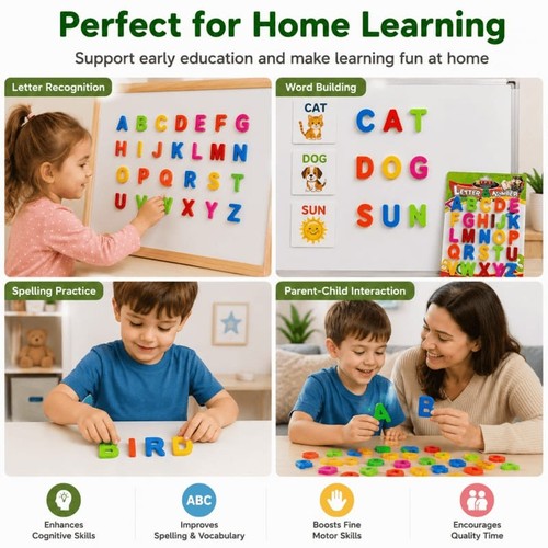 Magnetic alphabet letters to - alphabet, a
