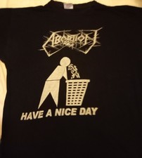 Abortion - Have A Nice Day T-shirt XL Slovakian Crust Grindcore Hardcore Punk