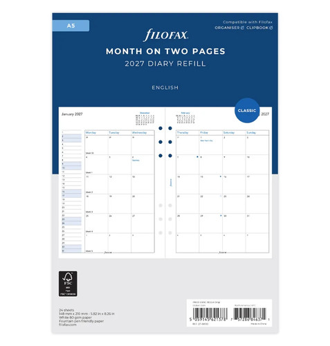 Filofax 2027 diary refill - filofax,