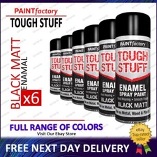 6x Enamel Black Matt Spray