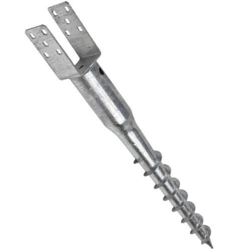 Fence post ground anchor spike - post,