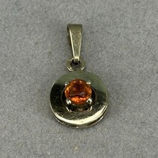 Vintage 8ct Gold Pendant Orange Tanzanite Gemstone 8k 333 1g