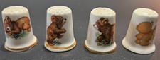 Ceramic Thimbles Bears Collectors Job Lot Bundle X 4
