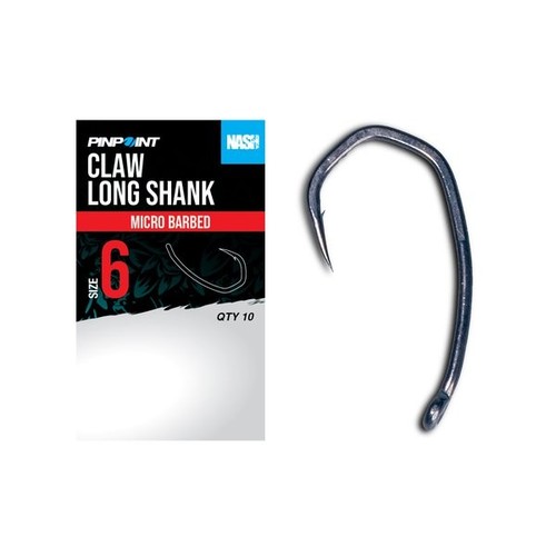 Nash claw long shank hooks - long,