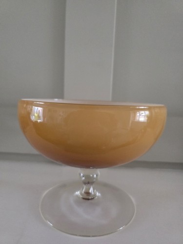 Large amber cased glass - cased,