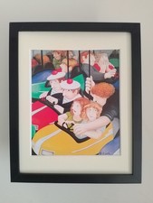 Beryl Cook print 'Bumper Cars'  Fairground  FRAMED