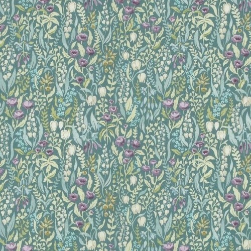 Kelmscott jade floral cotton - floral,
