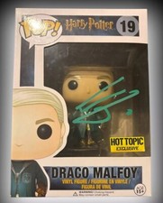 SIGNED TOM FELTON DRACO MALFOY HARRY POTTER FUNKO POP RARE NOT WINDOW SWAP