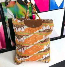 Vintage Shopping Bag Orange Foldaway  Shopping Bag By Bolsa Made In Spain UNUSED