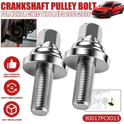 Crankshaft pulley bolt - 2x,