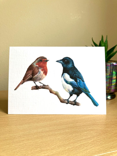 Magpie and robin - magpie, blank