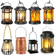 Solar Lantern Hanging Light Waterproof Outdoor Garden Patio Porch Pathway Decor