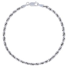 Real 14K White Gold Mens 3mm