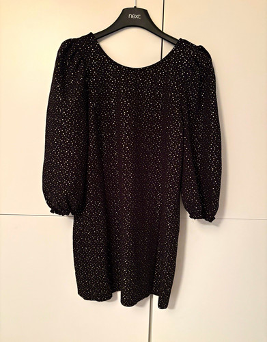 Monki black gold polka dot - black,