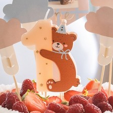 Teddy Bear Birthday Candle No