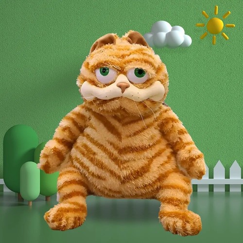 Ugly fat orange cat - cat, toy