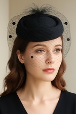 Classic Mesh Netted Hat Birdcage Veil Headpiece Wedding Fascinator Racing events