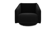 DFS Lovise Ebony Velvet Swivel