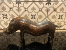 Hand carved wooden - wooden, warthog