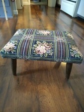 Vintage Upholstered Footstool 