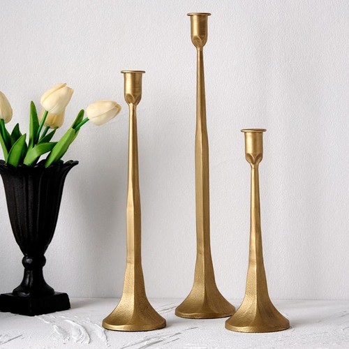 Iron taper candle holder - iron,